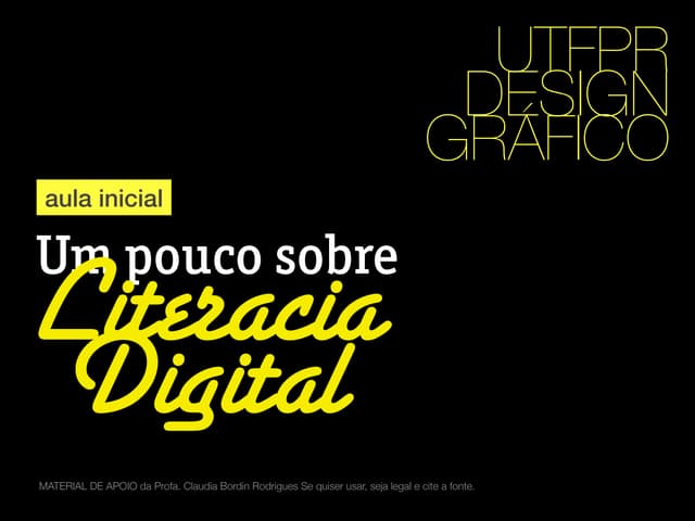 Aula introdutória da disciplina de ...