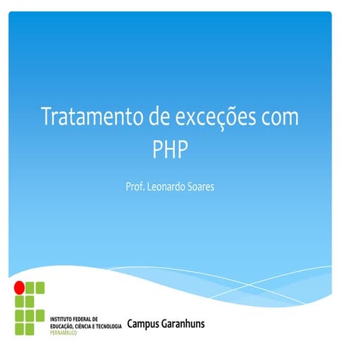 Tratamento de exceções com PHP