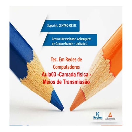 Aula03  camada física - meios de transmissão