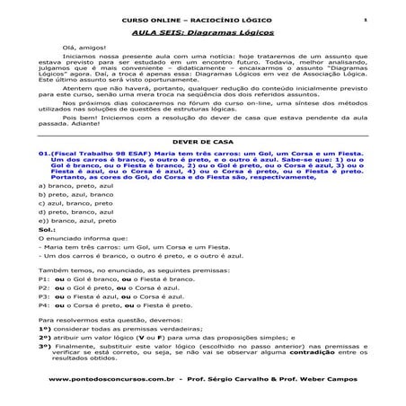 Aula 06   diagramas lógicos