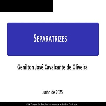 Aula 17 medidas separatrizes | PPT