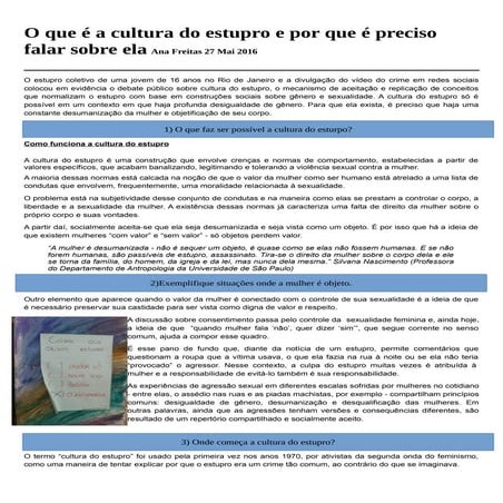 Aula0706 (cultura do estupro -  roteiro de leitura)