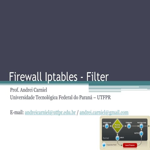 Aula 8.1 - Iptables tabela Filter