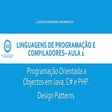 Aula 1 de Linguagens de Programação ISPGS