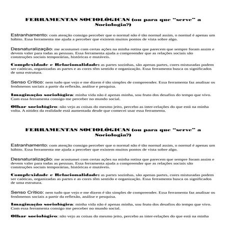 Sentidos da Sociologia