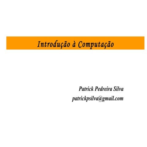 Aula 1 apresentação da disciplina | PPT