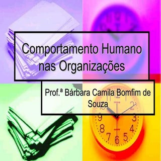 Aula 1   comportamento humano nas o...