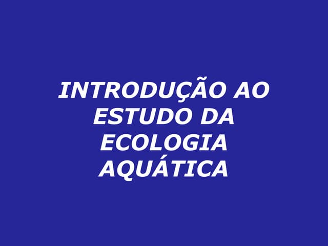 conceitos em ecologia