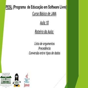 Curso Básico de Java - Aula 10