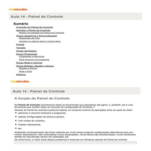 Aula 14   painel de controle