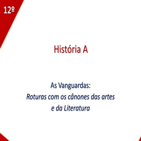 Vanguardas Europeias - I Modernismo