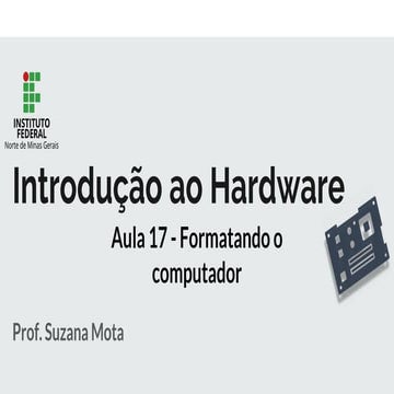 Formatando o computador