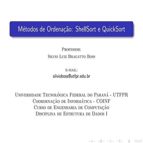 ordenacao shellsort quicksort em C