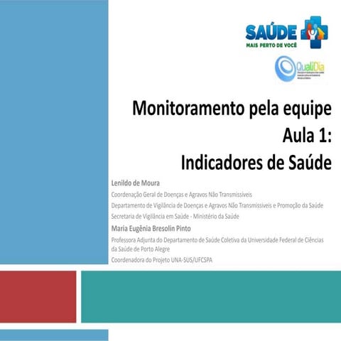 Indicadores de Saúde  - parte 1