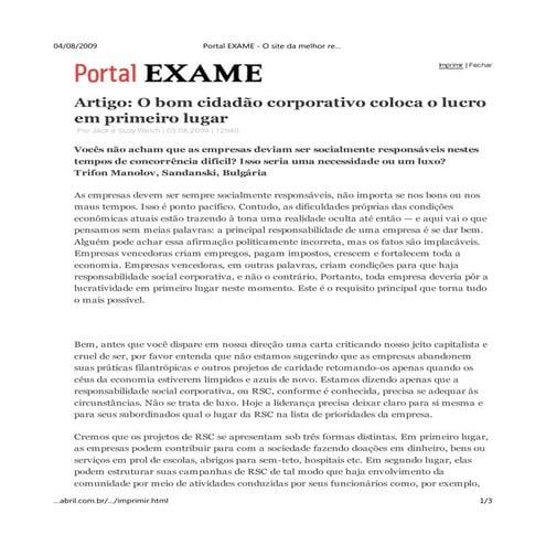 Contábeis Aula 2.1 seminário 1 txt 1   O bom cidadão corporativo coloca o luc...
