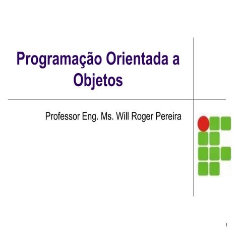 Aula sobre Programação Orientada a Objetos em Java | PDF