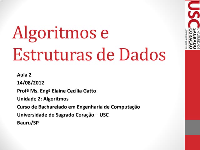 Aula 2   aed - pseudocódigo