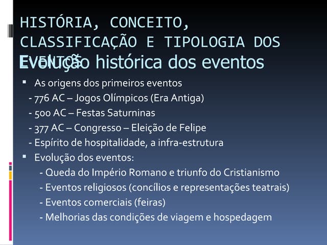 História, classificação e tipoligia...