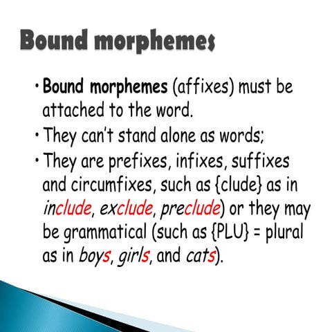 Aula 2   types of morphemes