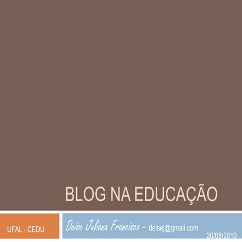 Aula 20 de agosto   blog na educação