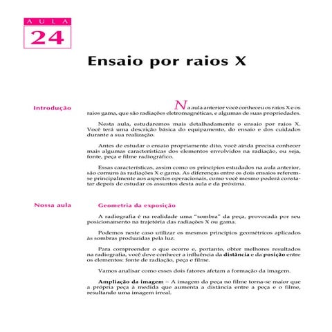 Aula 24   ensaio por raio x