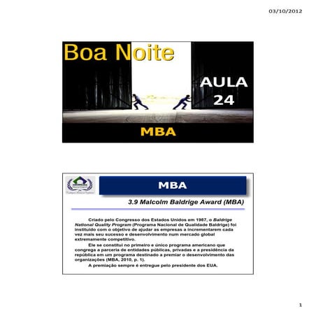 Aula 24 mba | PDF