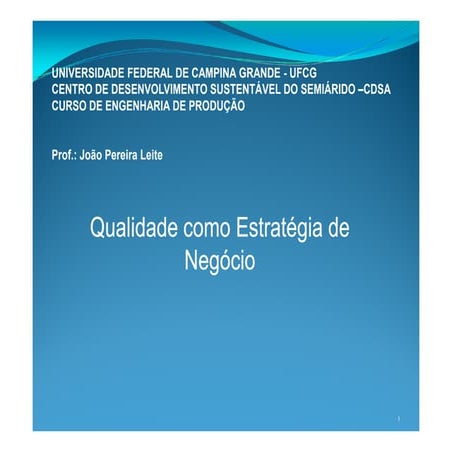 Aula 3 - Gestão da Qualidade