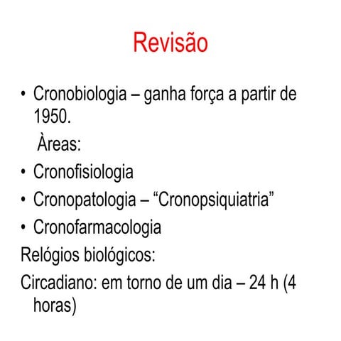 Aula 3 Cronobiologia e Depressão