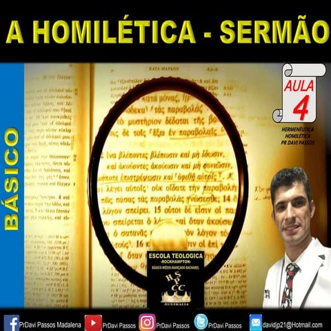 HERMENÊUTICA E HOMILÉTICA (AULA 04 - BÁSICO - IBADEP)