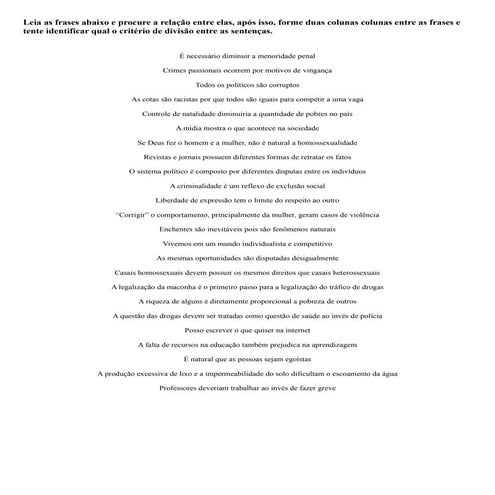 Senso Comum e Senso Crítico