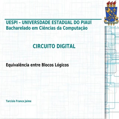 Cirtuito Digital Aula5 equilvalenciaportas