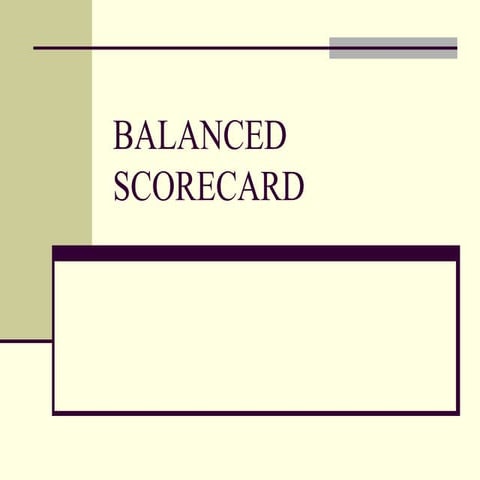 Aula 6 balanced scorecard | PPT