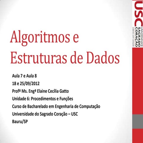 Aula 7   aed - sub algoritmos