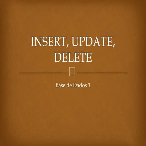 Aula 9 insert, update e delete | PDF