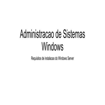 Instalação e configuração do windows server 2012 | PPTX
