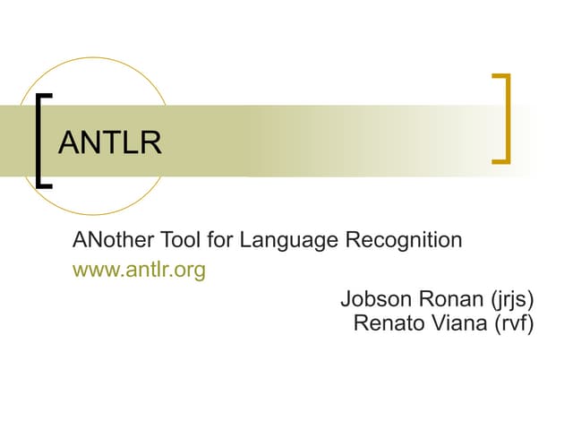 ANTLR-ANother Tool for Language Rec...