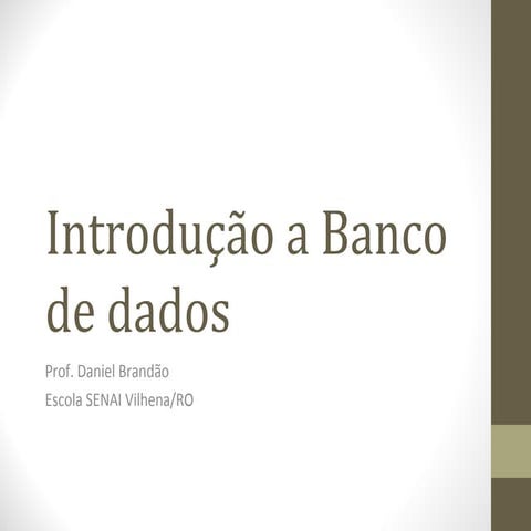 Introdução a Banco de Dados