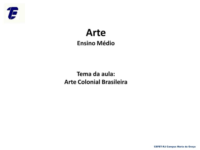 Arte Colonial Brasileira