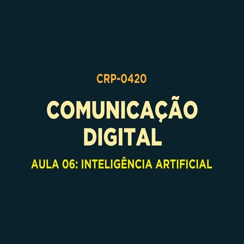 Aula CRP-0420-2016-06: Inteligência Artificial