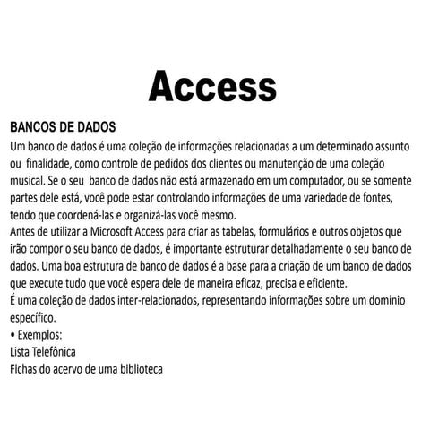Aula de Reforço Access 