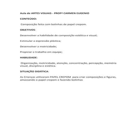 Aula de artes visuais | DOC