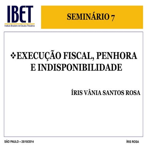 Aula dra. íris vânia santos rosa   25-10-14