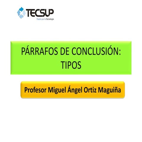 Párrafos de conclusión 