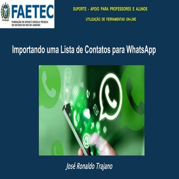Aula lista de contatos para whats app1