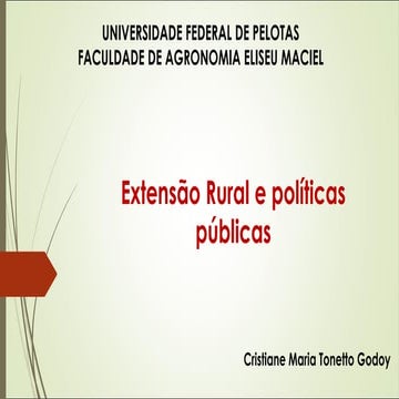 Aula politicas publicas e desenvolvimento rural