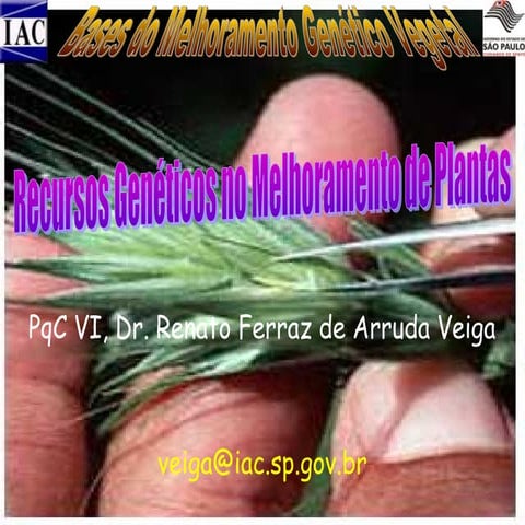Aula rec.gen.melhoramento de plantas1 | PPT