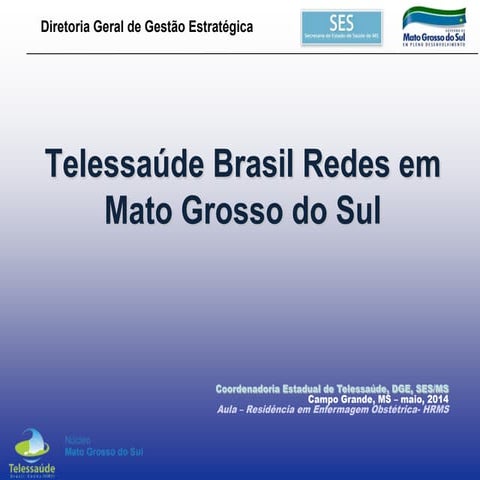 Aula residência enfermagem obstétrica telessaúde maio 2014