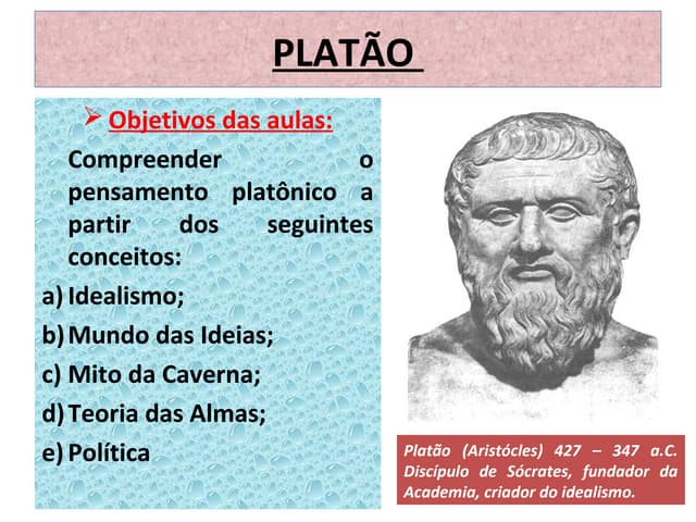 Aulas de filosofia platão