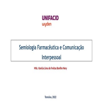 Aula Semiologia (2).pptx Raciocínio clínico farmacêutico e Semiologia
