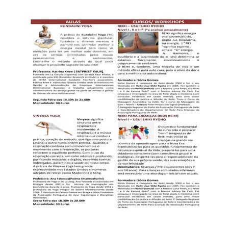 Aulas E Workshops 2010